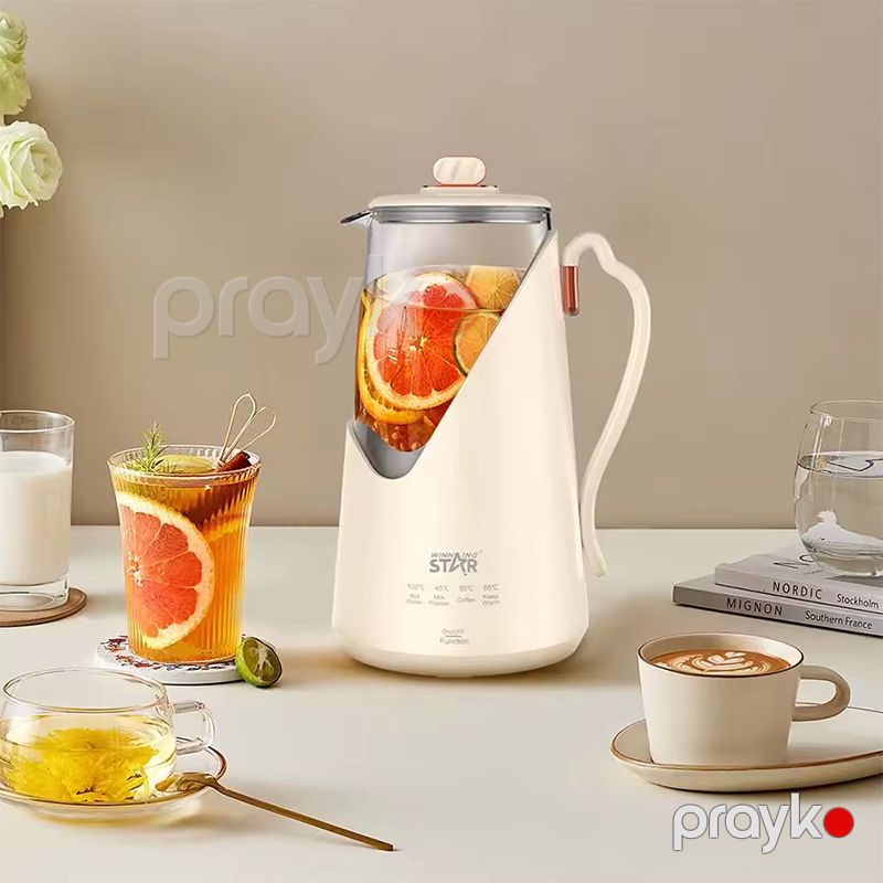 Winning Star Elektrik Çayniki ST-6032 1,5 L 1500 Vt Gücündə Çay Dəmləyici Çaynik Şüşə Çaydan Ətirli Yaşıl Çay Dəmləyici — Çaynikler və qəhvə qabları, Bakı (4)