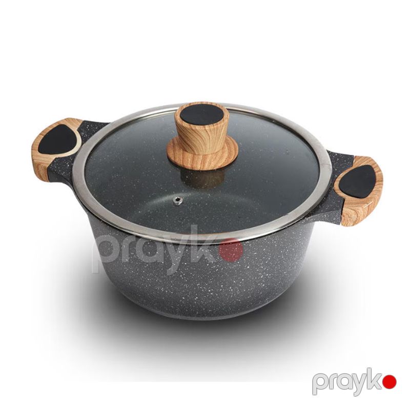 Honhey HH-CERTG28 Qazan 28 Sm Diametr Aluminium Qazan Tutum 6 L — Qablar və mətbəx əşyaları, Bakı (4)