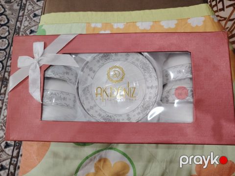 Çay dəsti, rəng - Ağ, Farfor, 6 nəfərlik, Türkiyə — Masazır