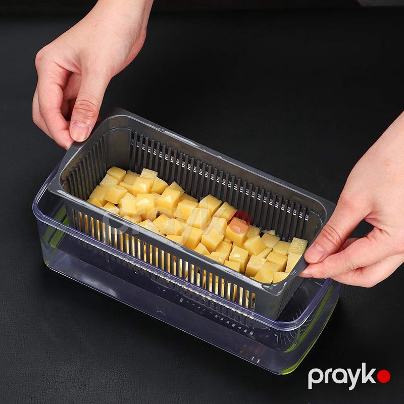 Veggie Slicer Tərəvəz Doğrayıcı 14 Parça Ərzaq və Tərəvəz Kəsicisi, Soğan, Kartof və Meyvələr üçün Dicer JD-2291 — Ev texnikası, Bakı (4)