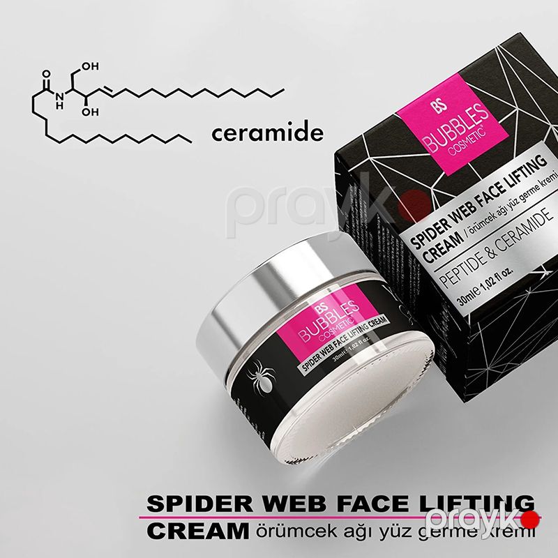 Bs Bubbles Cosmetic Hörümçək Toru Maskası Qırışlar Üçün Cavanlaşdırıcı Onarıcı Peptide Ceramide Örümcek Ağı Yüz Dartıcı Krem — Gözəllik və səhiyyə, Bakı (2)