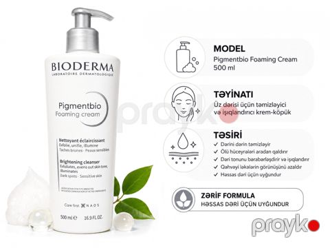 Üz üçün təmizləyici köpüklü krem Pigmentbio Foaming Cream, 500 ml — Bakı