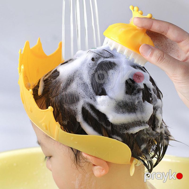 5 Ədəd Körpələr Üçün Rəngli Tac Formalı Çimərlik Papağı Yüngül Uşaq Şampunu Papağı Saç Yuma Papağı — Mallar, Bakı (4)