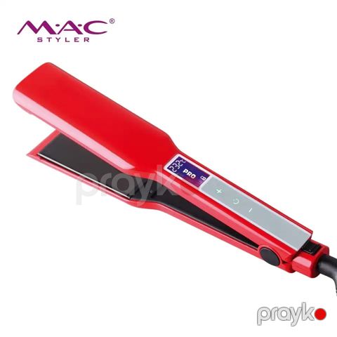 2-si 1-də Professional LED Saç Düzləşdiricisi MAC Titan Üzlüklü Saç Düzləşdirici Professional Hair Straightener mc 2028 — Bakı