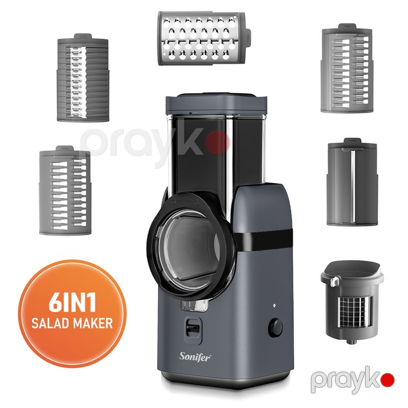 Sonifer SF-5550 - Doğrayıcı 6-sı 1-də Çoxfunksiyalı Dilimləmə Doğrama Diski Elektrikli Tərəvəz Doğrayan Salat Doğrayıcı — Blenderlər, xırdalayanlar və mikserlər, Bakı (3)
