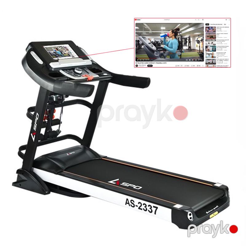YouTube Özəllikli Aftomatik Dağ Rejimli Qaçış Aparatı Aspo AS-2337 15 inch LED TFT Ekran 150kq — Fitness və simulyatorlar, Bakı (2)