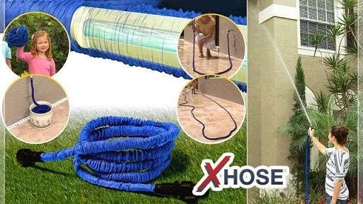 Xhose 3 dəfə uzanan su şlanqı - 15 metrə. Yungül, yığcam və rahat suvarma, yuyulma zamanı — Mallar, Bakı (3)