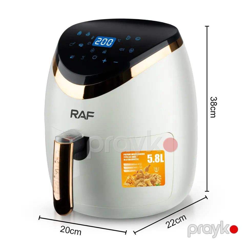Funksional Sensorlu Ekran RAF R.5234 Hava Fritözü 1500W Güc 5.8L Tutumlu Air Fryer — Digər mətbəx texnikası, Bakı (3)