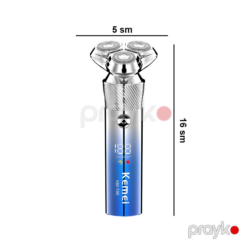 Kemeı KM-T86 - Ülgüc USB ilə Şarj Edilə Bilən Ülgüc Professional Ülgüc Maşını Üç Bıçaqlı Ülgüc Elektrikli Üz Qırxma Maşını — Usturalar, trimmerler və epilyatorlar, Bakı (4)