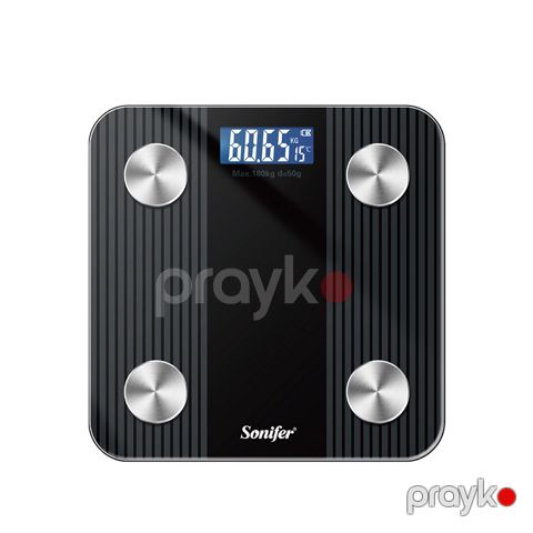 Sonifer SF-1916 - Elektron Döşəmə Tərəzisi, Maksimum 180 kq Tutum, Şüşə Platforma, Dəqiq Ölçmə — Bakı