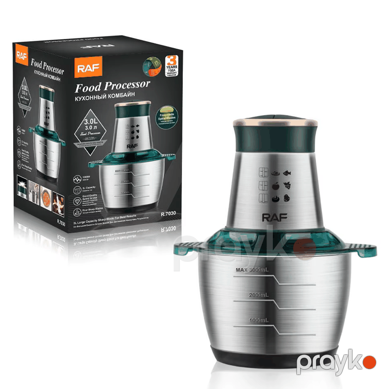 RAF R.7030 - Doğrayıcı, 1000W Güc, 3L Tutum — Blenderlər, xırdalayanlar və mikserlər, Bakı (6)