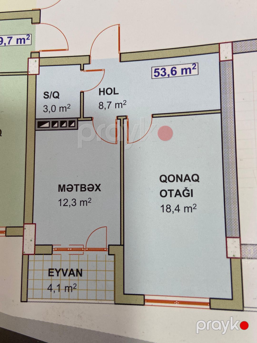 Satış: 1 otaqlı Yeni tikili, 54 m², Xırdalan şəhəri — Mənzil, Xırdalan (2)