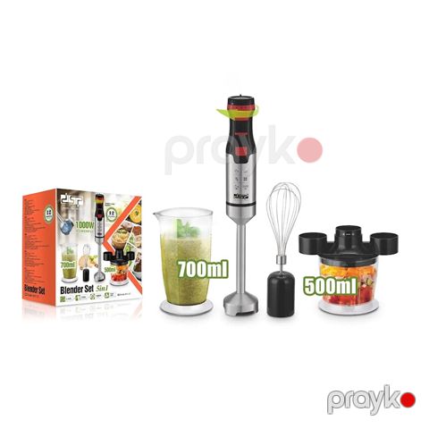 DSP КМ-1157 Çoxfunksiyalı Elektrikli Blender Dəsti Əl Blenderi 2 Sürət Ayarlı Blender 1000W — Bakı
