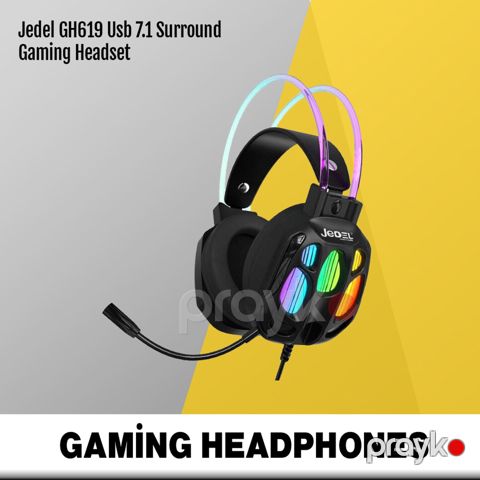 RGB Gaming qulaqlıq Jedel GH619 Stereo 7.1 Surround USB — Bakı