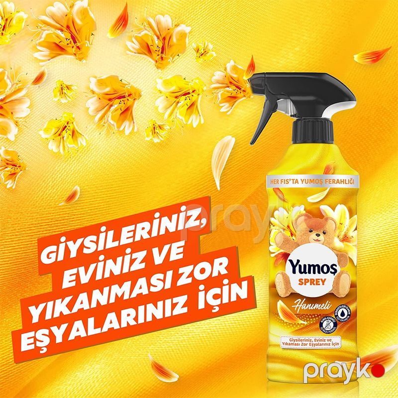 Yumoş Sprey Yıkaması Zor Eşyalar İçin Hanımeli 450 ml Sarı — Mallar, Bakı (2)