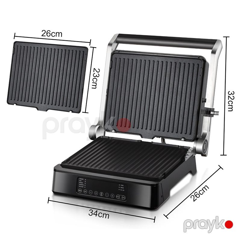 Rəqəmsal RAF Steak Machine & Grill Toster R.535 1800 Vatt 220v 50Hz Gümüş Yapışmayan Örtüklü Metal Qril Toster — Toster və vaflyasıcı, Bakı (5)