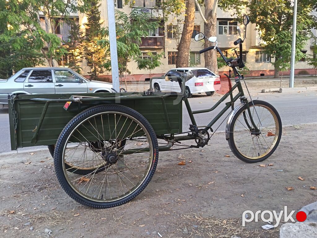 Pakistanda istehsalı olan yük velosipedi (trisikl) - Yük götürmə — Anbar avadanlığı, Mingəçevir (2)
