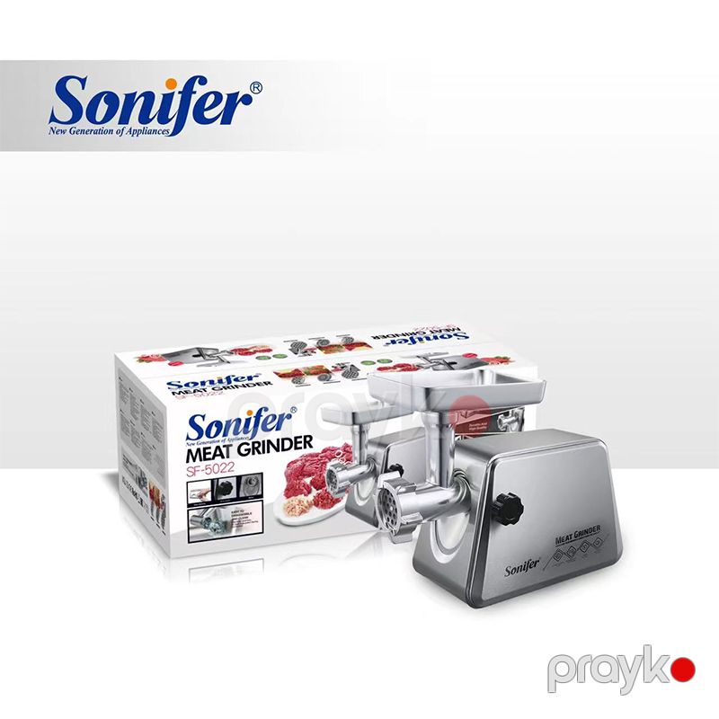 Sonifer SF-5022 Ətçəkən Yeni paslanmayan poladdan hazırlanmış avtomatik 3000w kolbasa əlaveli Elektrikli ət maşını — Digər mətbəx texnikası, Bakı (2)