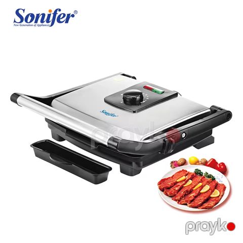 Sonifer SF-6012 Yüksək Təziqli Elektrikli Qril Toster Sandviç Biftek İzgaralar Hazırlayıcı Toster 2000W — Bakı
