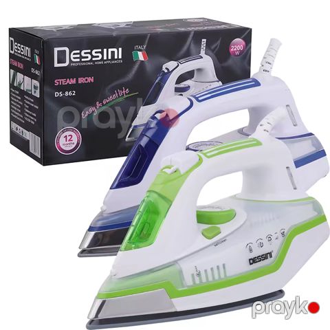 Dessını DS-862 Keramika Altlıqlı Buxarlı Ütü 2200W Gücündə Yüksək Keyfiyyətli Elektrikli Peşəkar Buxarlı Ütü — Bakı