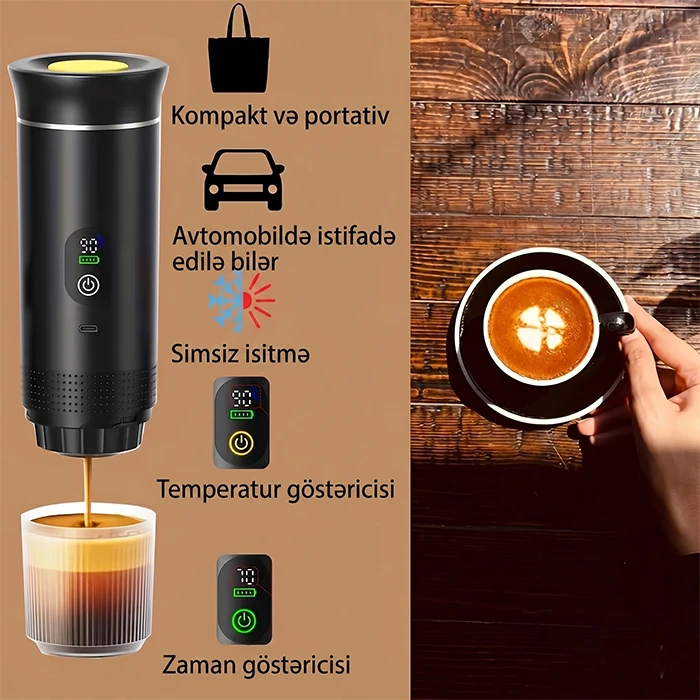 Portativ Zordin 3-ü 1-də Kofe Maşını: Hər yerdə mükəmməl Espresso və Lunqo — Mallar, Bakı (4)