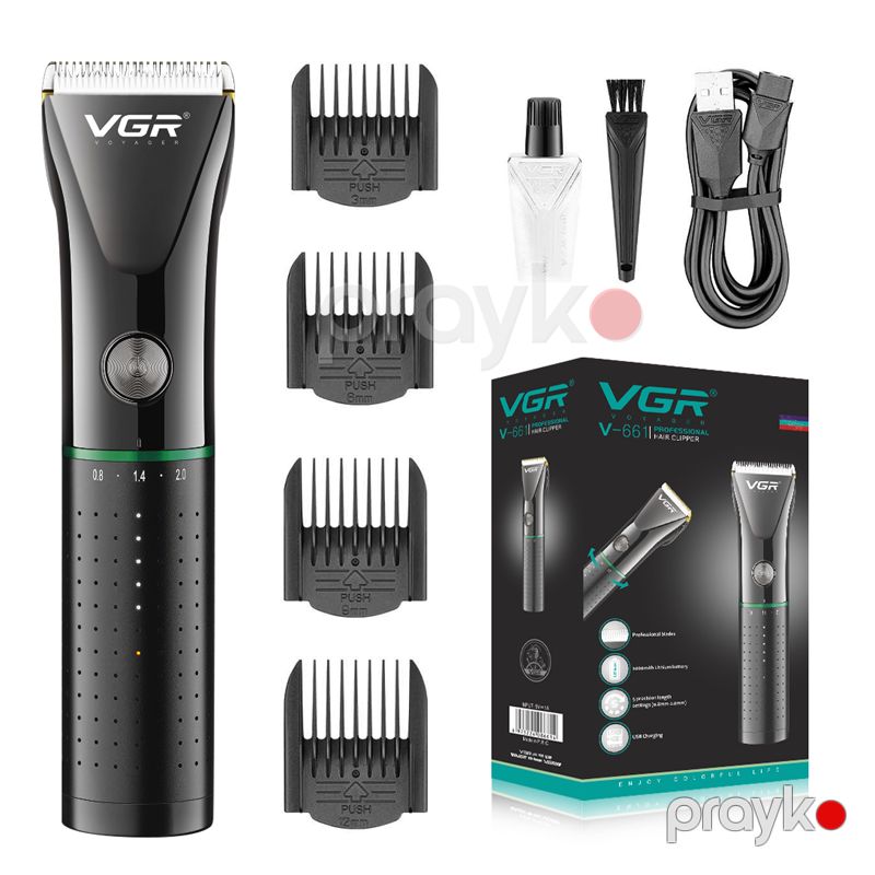 VGR V-661 - Trimmer Tənzimlənən Metal Professional Doldurulan Saqqal Trimmer Kişilər üçün Elektrikli Simsiz Trimmer — Usturalar, trimmerler və epilyatorlar, Bakı (2)