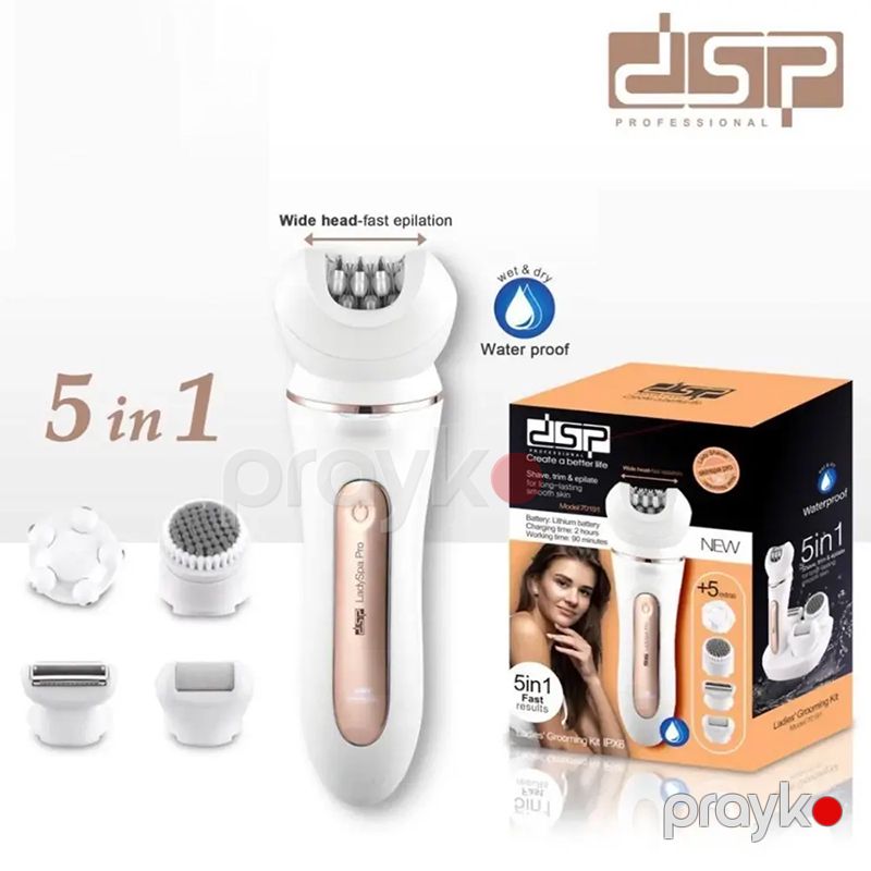 DSP 70191 Çoxfunksiyalı Epilyator Dəsti 5 Fərqi Başlıqlı Epilyator 5W — Usturalar, trimmerler və epilyatorlar, Bakı (4)