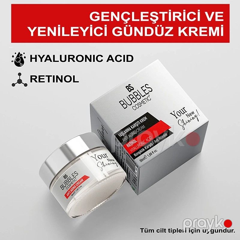 Bs Bubbles Cosmetic Gündüz İstifadə Üçün Dəri Sıxlaşdırıcı Yaşlanmaya Qarşı Onarıcı Anti Aging Krem 50ml — Gözəllik və səhiyyə, Bakı (2)