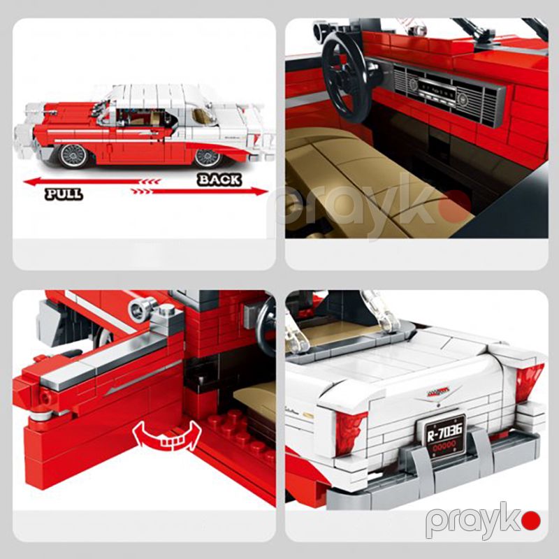Technique Mexanik Mad Truck Lego Avtomobil Chevy Nostalgic Lego Avtomobil SY8450 Tikinti Blokları Lego Oyuncaqlar 814 blok — Oyuncaqlar, Bakı (5)