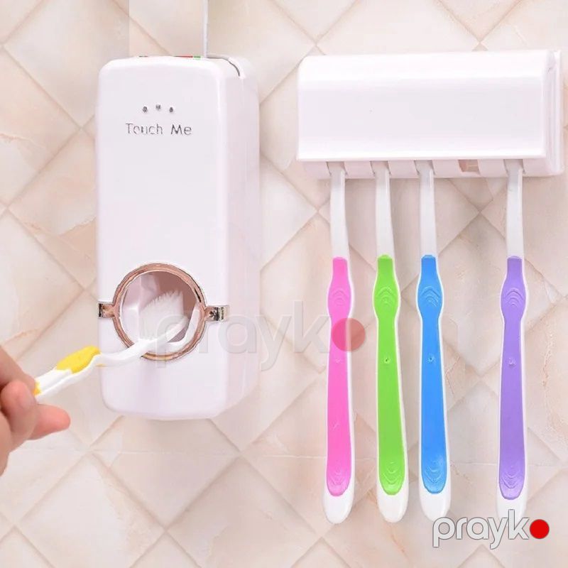 Diş Rırçası Tutacağı Divara Quraşdırılmış Diş Fırçası Rəfi 5 Diş Fırçası Diş Pastası Dispenseri Vantuz Vanna Otağı Aksesuarı — Mallar, Bakı (2)
