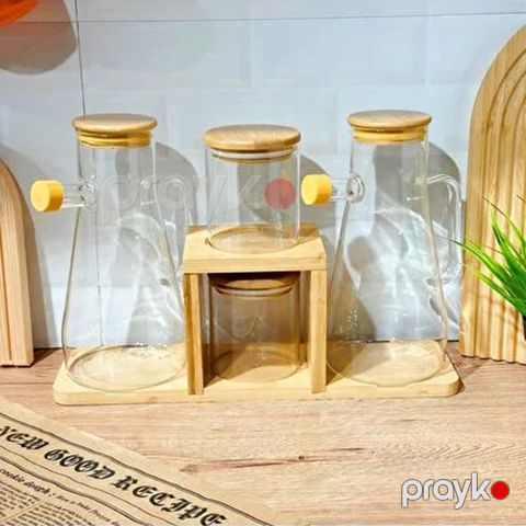 Bambuk Dayağı ilə Yağ və Ədviyyat Dəsti — Bakı