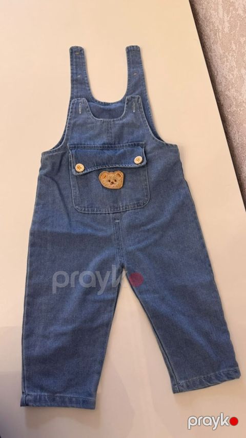 Uşaq üçün cins kombinezon tezedir - Material: yumşaq denim (cins) — Bakı