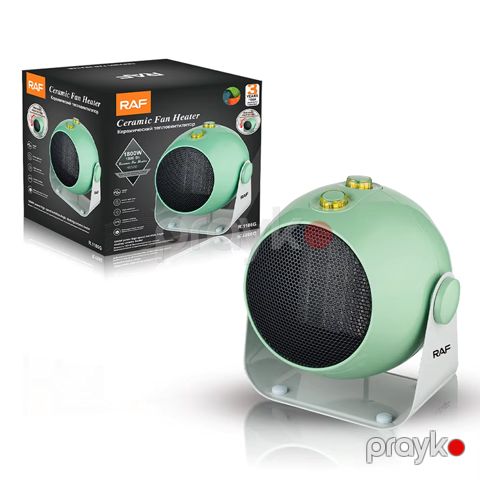 3 Rejimli Qızdırıcı Ventilyator RAF R.1186. 90 Dərəcə Dönəbilən Termostatlı Fan Qızdırıcı 1800W Keramik Dəyirmi Qızdırıcı — Bakı