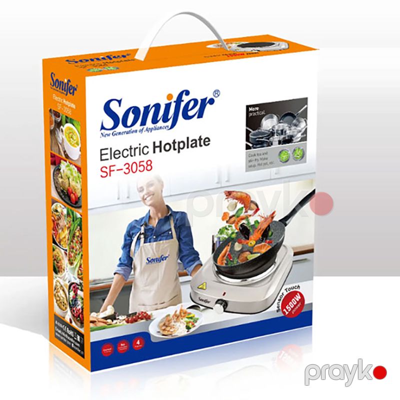 Sonifer SF-3058 Qızdırıcı Elektrikli Pişirmə Pilitəsi Stolüstü Elektrikli Qızdırıcı 1500W — Plitələr, Bakı (3)