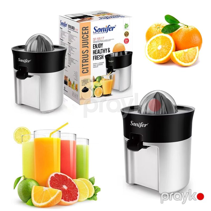 Sonifer SF-5517 Elektrik Portağal və Sitrus Şirəsi Sıxan 30W, Qara Şirəçəkən Sonifer SF-5517 — Digər mətbəx texnikası, Bakı (3)