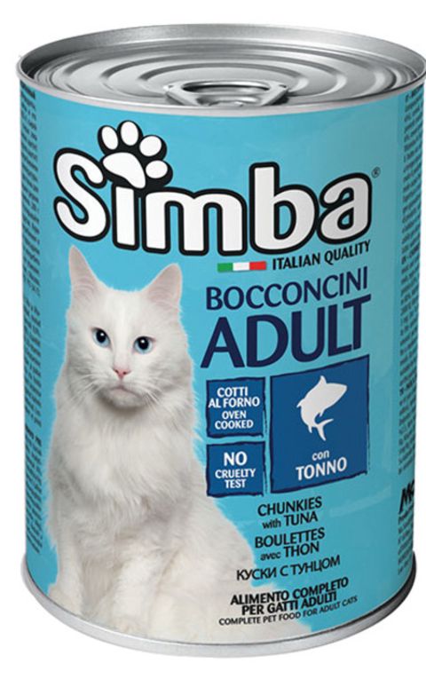 Pişiklər üçün nəm yem Simba Adult Chunkies with Tuna, 415 q — Bakı