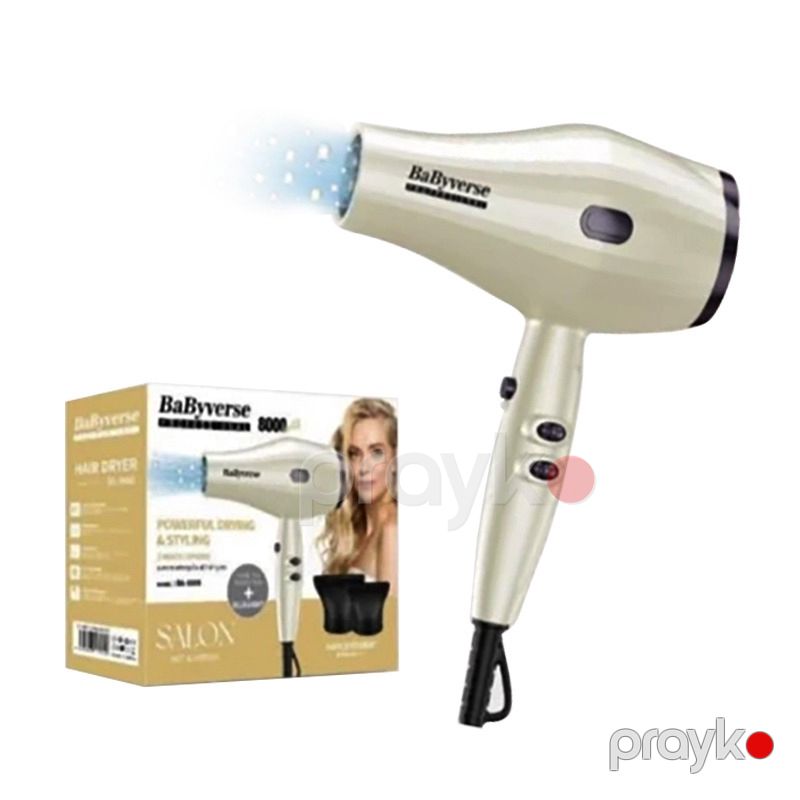 Babyverse BA-6660 Elektrikli Saç Qurutma Feni Daç Düzləşdirici Hava Feni 8000W — Fən, Bakı (3)