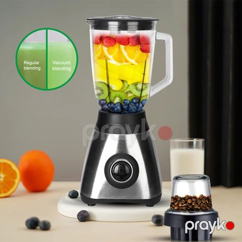 2-si 1 Arada Peşəkar Çoxfunkiyalı Smoothie Blender R.302 3 Sürət Ayarlı Buz Qırma Özəlliyi İlə Dayanıqlı Şüşə Blender 1.5L — Bakı