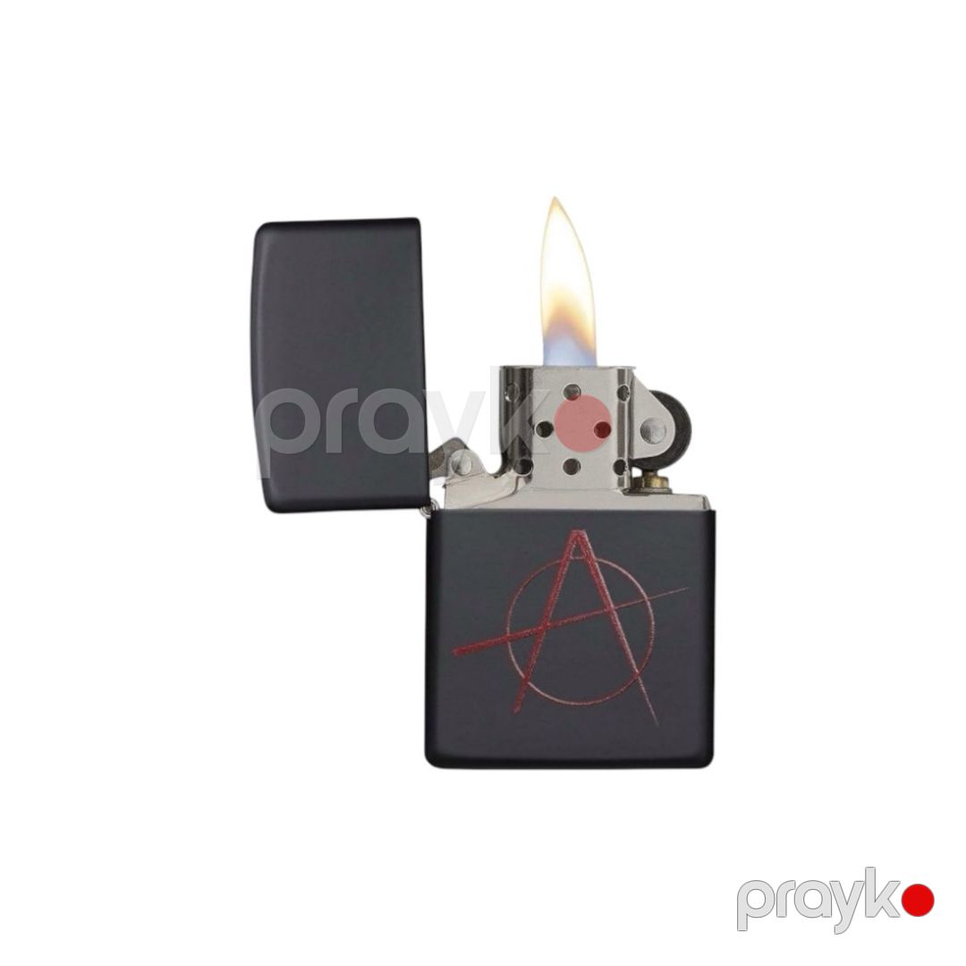 Alışqan Zippo Anarchy Symbol Black Matte — Şəxsi əşyalar, Bakı (2)