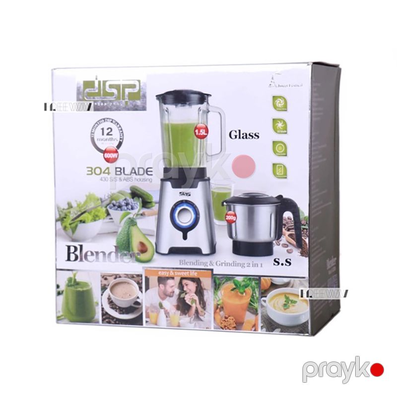 2-si 1 Arada DSP Stasionar Şüşə Mətbəx Blenderi 600W Gücündə Peşəkar 2 Müxtəlif Sürətli Gümüş Qəhvə Dəyirmanı — Blenderlər, xırdalayanlar və mikserlər, Bakı (7)