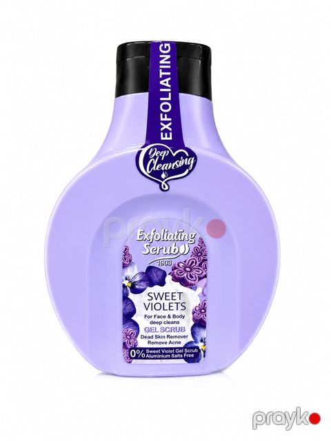 Üz və bədən üçün gel-skrab Wokali Exfoliating Sweet Violets 500 ml — Bakı