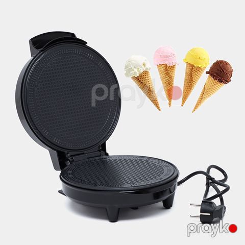 Dondurma Vafliləri Üçün Vafli Hazırlayıcı Toster Sonifer SF-6094 1000W Gücə Məxsus Portativ Wafle Hazırlayıcı Toster — Bakı