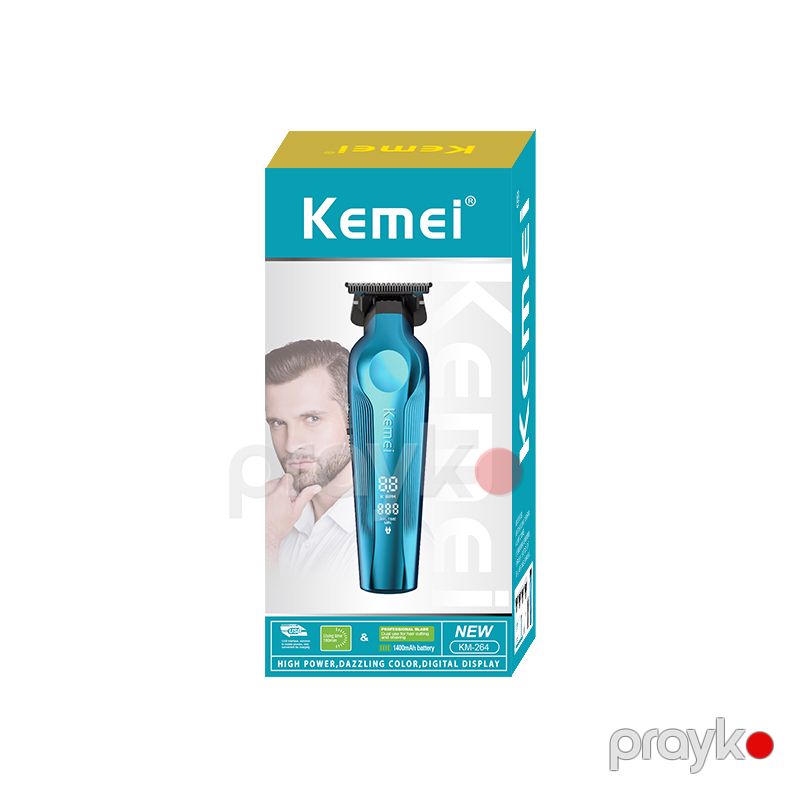 Rəqəmsal Displeyli Peşəkar Timmer Kemei KM-264 LED Kişi Saqqal Qırxan Simsiz Makası — Usturalar, trimmerler və epilyatorlar, Bakı (3)