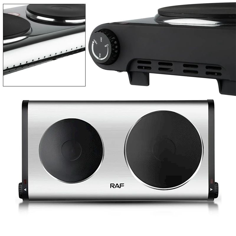 Elektrik plitə RAF Elektrikli Soba İki Ocaqlı Elektrikli Qida Qizdırıcı 1000+1500W R.8014 Pilətə 2500 Güc — Plitələr, Bakı (6)
