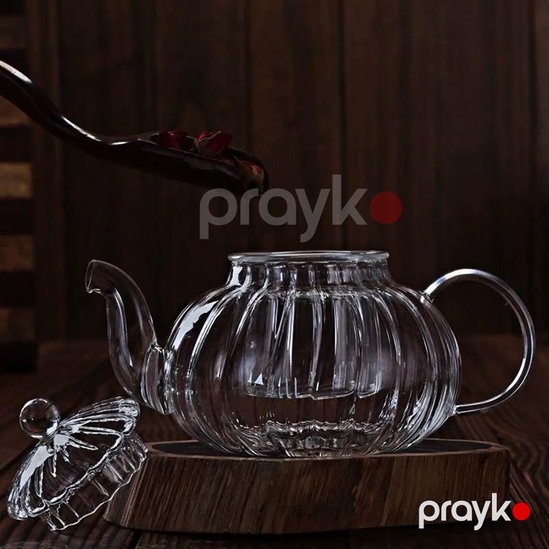 Şüşə Çaynik Çıxarıla Bilən Filtrli Dəm Çayniki 800 ML — Çaynikler və qəhvə qabları, Bakı (6)