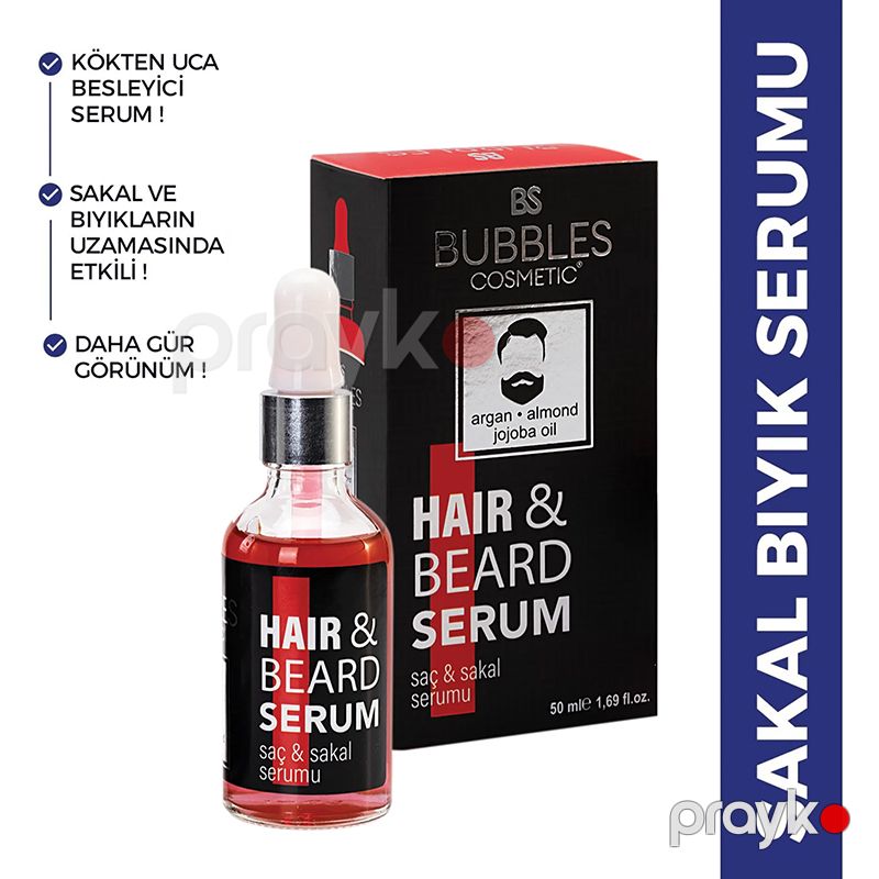Bs Bubbles Cosmetics Saç Baxım Saqqal Serumu Saç Sakal Çıxarıcı Maye Saqqal Serumu Kişilər Üçün Serum50ml — Saç qayığı, Bakı (6)