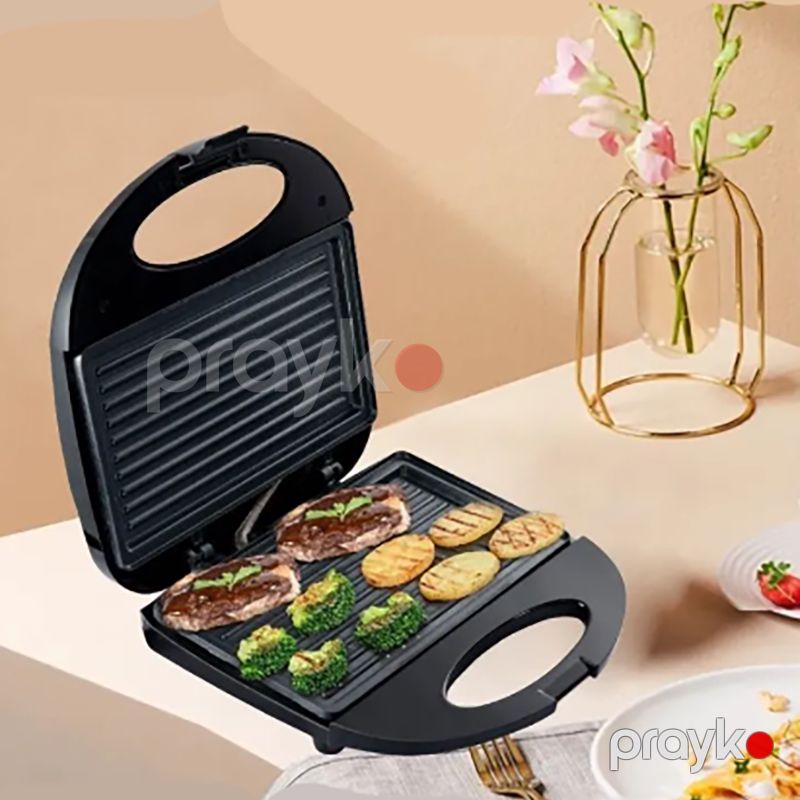 Sokany Elektrikli Qril Sendvic Maşını SK-116 Xüsusi Yapışmayan Örtüklü Profesionnal Termostat Nəzarətli Toster Grill Maker Sandwich Maker — Toster və vaflyasıcı, Bakı (2)