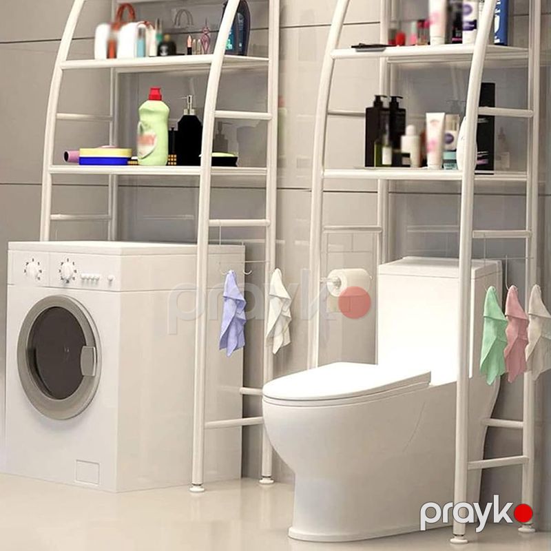 3 Pilləli Hamam Üçün Saxlama Rəfi Paltaryuyan Maşın Üçün Metal Künc Rəfi Çoxfunksiyalı Hamam Vanna Otağı Dəsmal Rafı — Mallar, Bakı (2)