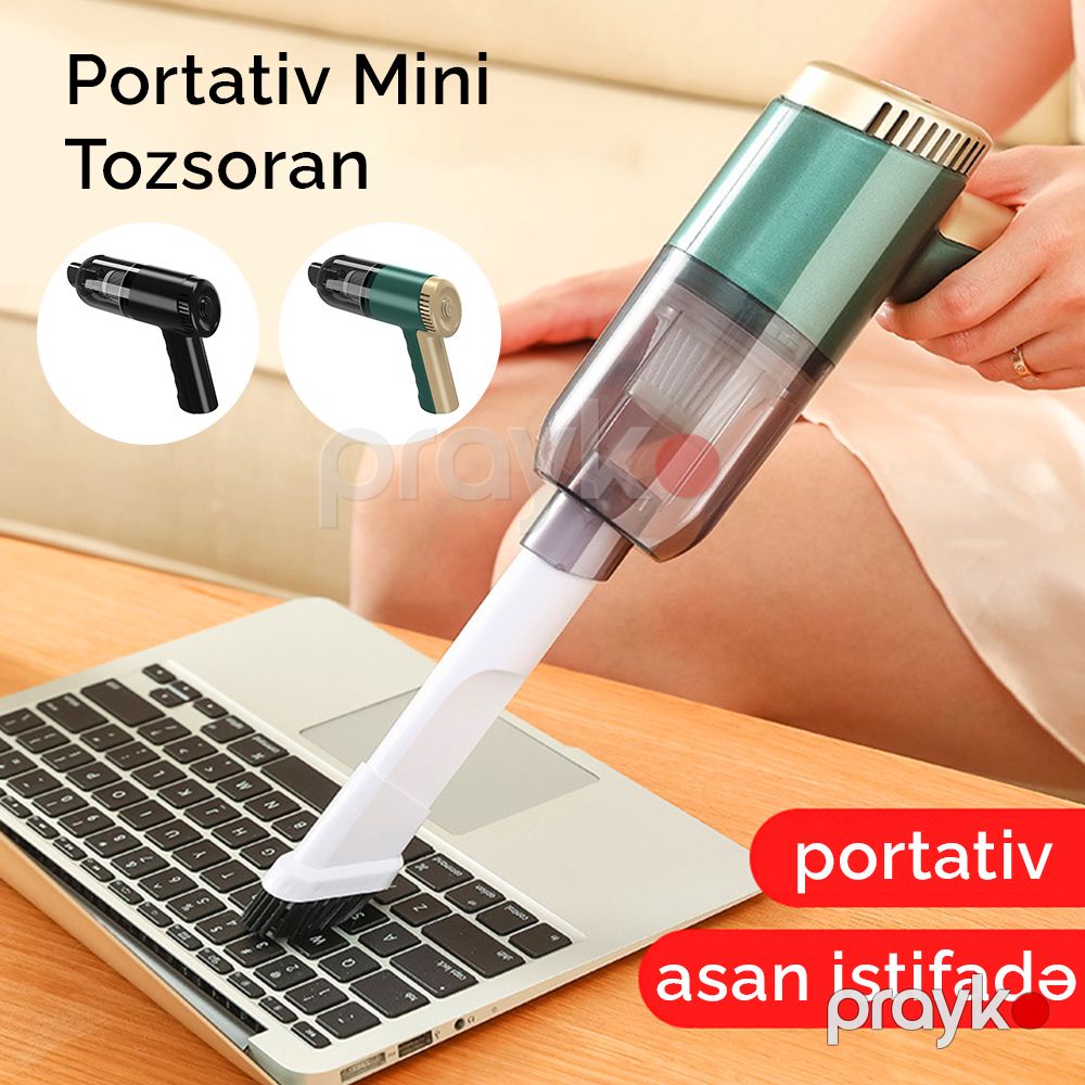 120W Mini Tozsoran Güclü Emişli Mini Avtomobil üçün İki Başlıqlı Portativ Əl Tozsoranı — Ehtiyat hissələri və aksesuarlar, Bakı (8)