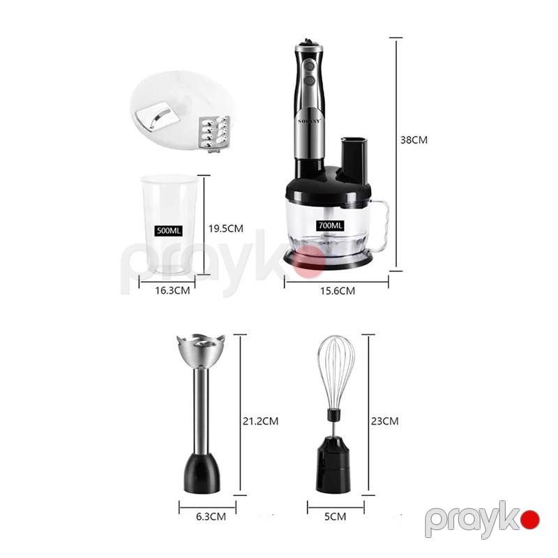 Sokany SK-5011-8 Çoxfunksiyalı Blender Əl Blenderi Elektrikli Blender 700W — Blenderlər, xırdalayanlar və mikserlər, Bakı (4)